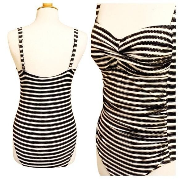 NIPTUCK SWIM Black White Gold One-piece Swimsuit - Medium - Picture 11 of 11